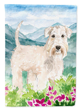 Load image into Gallery viewer, Mountian Flowers Wheaten Terrier Garden Flag - Outdoor Decorative Yard Flag CK2515GF