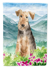 Load image into Gallery viewer, Mountian Flowers Welsh Terrier Garden Flag - Outdoor Decorative Yard Flag CK2516GF