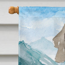 Load image into Gallery viewer, Mountian Flowers Weimaraner Flag Canvas House Size CK2517CHF