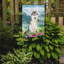 Load image into Gallery viewer, Mountian Flowers Siberian Husky Garden Flag - Outdoor Decorative Yard Flag CK2519GF