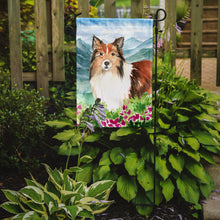 Load image into Gallery viewer, Mountain Flowers Sheltie Garden Flag - Outdoor Decorative Yard Flag CK2522GF