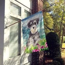 Load image into Gallery viewer, Mountain Flowers Schnauzer #2 Flag Canvas House Size CK2528CHF