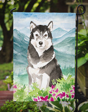 Load image into Gallery viewer, Mountain Flowers Alaskan Malamute Garden Flag - Outdoor Decorative Yard Flag CK2530GF