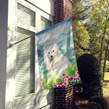 Load image into Gallery viewer, Mountain Flowers Japanese Spitz Flag Canvas House Size CK2533CHF