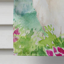 Load image into Gallery viewer, Mountain Flowers Japanese Spitz Flag Canvas House Size CK2533CHF