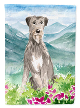Load image into Gallery viewer, Mountain Flowers Irish Wolfhound Garden Flag - Outdoor Decorative Yard Flag CK2534GF