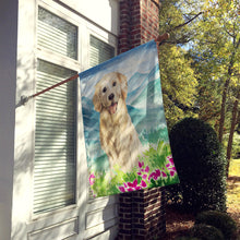 Load image into Gallery viewer, Mountain Flowers Golden Retriever Flag Canvas House Size CK2536CHF