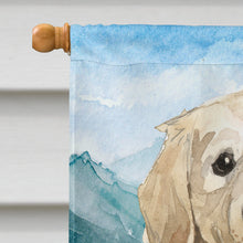 Load image into Gallery viewer, Mountain Flowers Golden Retriever Flag Canvas House Size CK2536CHF