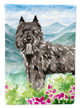 Load image into Gallery viewer, Mountain Flowers Bouvier des Flandres Garden Flag - Outdoor Decorative Yard Flag CK2543GF