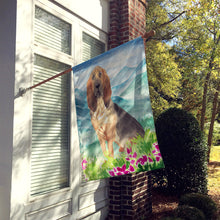 Load image into Gallery viewer, Mountain Flowers Bloodhound Flag Canvas House Size CK2545CHF