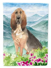 Load image into Gallery viewer, Mountain Flowers Bloodhound Garden Flag - Outdoor Decorative Yard Flag CK2545GF