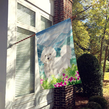 Load image into Gallery viewer, Mountain Flowers Bichon Frise Flag Canvas House Size CK2546CHF