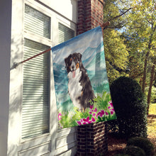 Load image into Gallery viewer, Mountain Flowers Bernese Mountain Dog Flag Canvas House Size CK2547CHF