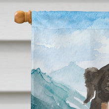 Load image into Gallery viewer, Mountain Flowers Bernese Mountain Dog Flag Canvas House Size CK2547CHF