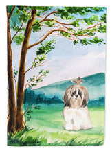 Load image into Gallery viewer, Under the Tree Shih Tzu Flag Canvas House Size CK2557CHF