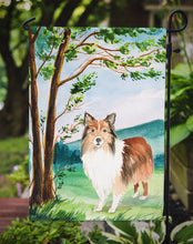 Load image into Gallery viewer, Under the Tree Sheltie Garden Flag - Outdoor Decorative Yard Flag CK2558GF