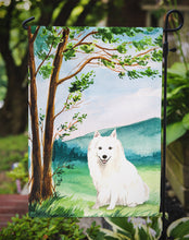 Load image into Gallery viewer, Under the Tree Japanese Spitz Garden Flag - Outdoor Decorative Yard Flag CK2569GF