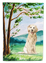 Load image into Gallery viewer, Under the Tree Golden Retriever Flag Canvas House Size CK2572CHF