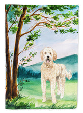 Load image into Gallery viewer, Under the Tree Goldendoodle Garden Flag - Outdoor Decorative Yard Flag CK2573GF