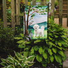 Load image into Gallery viewer, Under the Tree Bichon Frise Garden Flag - Outdoor Decorative Yard Flag CK2582GF