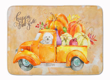 Load image into Gallery viewer, Fall Harvest Bichon Frisé Machine Washable Memory Foam Mat CK2608RUG