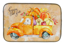 Load image into Gallery viewer, Fall Harvest Maltese Dish Drying Mat – Absorbent, Artistic Kitchen Essentials CK2626DDM