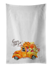 Load image into Gallery viewer, Fall Harvest Scottish Terrier White Kitchen Towel Set of 2