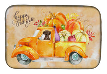 Load image into Gallery viewer, Fall Harvest Chocolate Labrador Retriever Dish Drying Mat – Absorbent, Artistic Kitchen Essentials CK2649DDM
