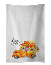 Load image into Gallery viewer, Fall Harvest French Bulldog White Kitchen Towel Set of 2