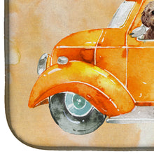Load image into Gallery viewer, Fall Harvest Brown Cockapoo Dish Drying Mat – Absorbent, Artistic Kitchen Essentials CK2658DDM
