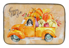 Load image into Gallery viewer, Fall Harvest Black Parti Cocker Spaniel Dish Drying Mat – Absorbent, Artistic Kitchen Essentials CK2662DDM
