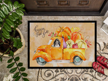 Load image into Gallery viewer, Fall Harvest Black Parti Cocker Spaniel Doormat - 18x27 Decorative Floor Mat – Indoor/Outdoor Rug with Artistic Flair CK2662MAT