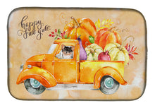 Load image into Gallery viewer, Fall Harvest Long Haired Chihuahua Dish Drying Mat – Absorbent, Artistic Kitchen Essentials CK2672DDM