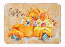 Load image into Gallery viewer, Fall Harvest Pug Machine Washable Memory Foam Mat CK2675RUG