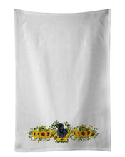 Load image into Gallery viewer, Giant Schnauzer in Sunflowers White Kitchen Towel Set of 2