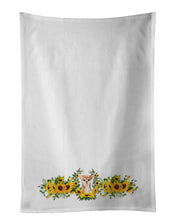 Load image into Gallery viewer, Chihuahua in Sunflowers White Kitchen Towel Set of 2