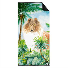 Load image into Gallery viewer, Collie Beach Towel – Premium Towel Large, Colorful, and Ultra-Soft for Pool or Beach CK3003TWL3060