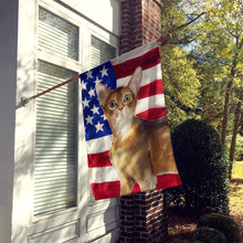 Load image into Gallery viewer, Abyssinian American Flag Flag Canvas House Size CK3027CHF