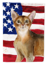 Load image into Gallery viewer, Abyssinian American Flag Flag Canvas House Size CK3027CHF