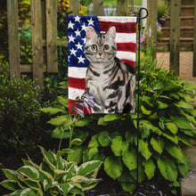 Load image into Gallery viewer, American Shorthair American Flag Garden Flag - Outdoor Decorative Yard Flag CK3029GF