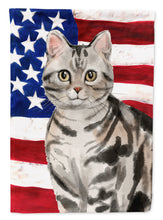 Load image into Gallery viewer, American Shorthair American Flag Garden Flag - Outdoor Decorative Yard Flag CK3029GF