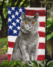 Load image into Gallery viewer, British Shorthair American Flag Garden Flag - Outdoor Decorative Yard Flag CK3033GF