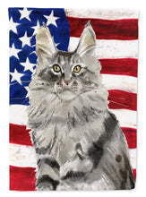 Load image into Gallery viewer, Maine Coon American Flag Garden Flag - Outdoor Decorative Yard Flag CK3034GF
