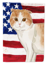 Load image into Gallery viewer, Scottish Fold American Flag Flag Canvas House Size CK3038CHF