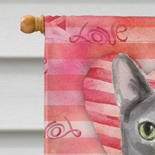 Load image into Gallery viewer, Blue Russian Cat Love Flag Canvas House Size CK3046CHF