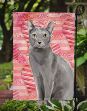 Load image into Gallery viewer, Blue Russian Cat Love Garden Flag - Outdoor Decorative Yard Flag CK3046GF