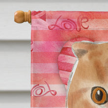 Load image into Gallery viewer, Scottish Fold Cat Love Flag Canvas House Size CK3053CHF