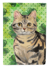 Load image into Gallery viewer, American Shorthair Brown Tabby Shamrock Flag Canvas House Size CK3058CHF