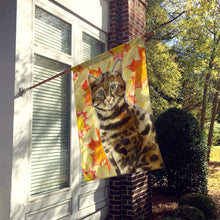 Load image into Gallery viewer, Bengal Fall Leaves Flag Canvas House Size CK3075CHF