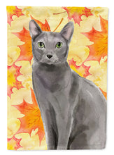 Load image into Gallery viewer, Blue Russian Fall Leaves Flag Canvas House Size CK3076CHF